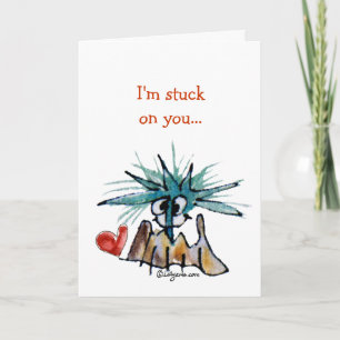 Cartoon Valentine Barnacle Heart Feiertagskarte