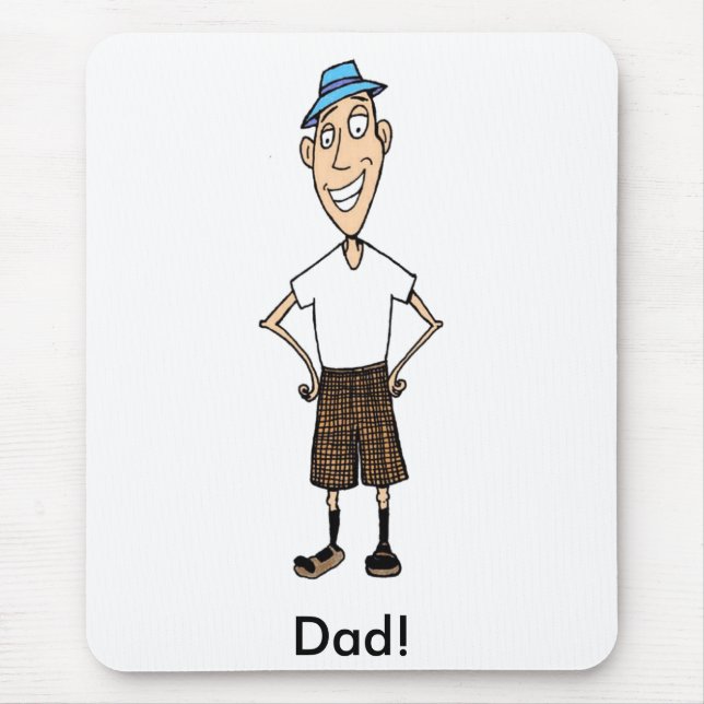 Cartoon Vater Mousepad (Vorne)