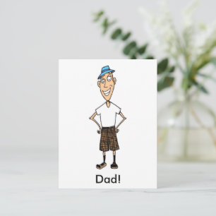 Cartoon Vater Postkarte