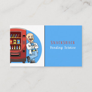 Cartoon Vending Machine Service Business Card Visitenkarte