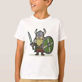 Cartoon Viking Zeichnend Shirt für Kinder