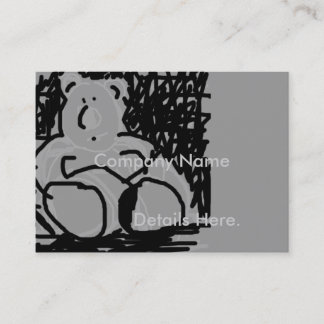 Cartoon-Vintage Bärn-Mitteilungs-Karte Visitenkarte