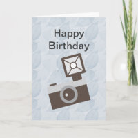 Cartoon Vintage Kamera Geburtstagskarte