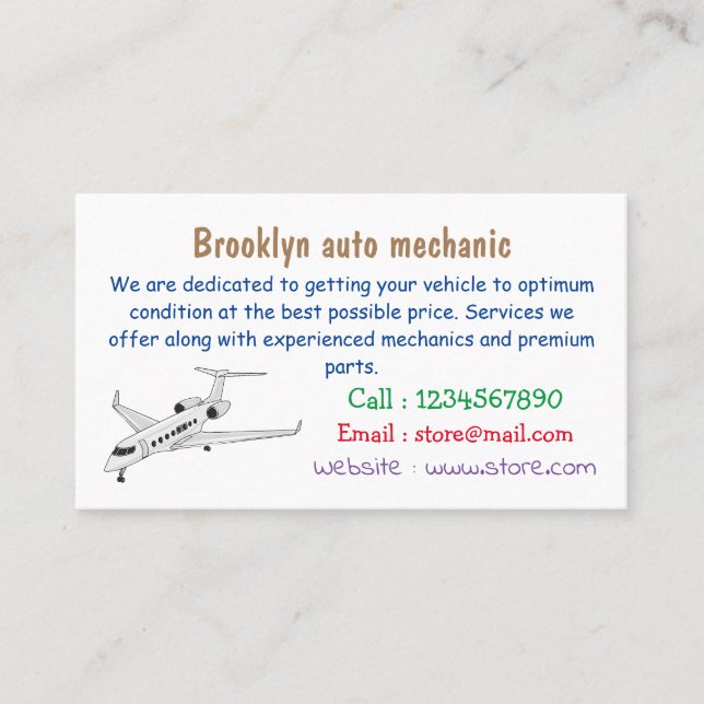 Cartoon Visitenkarte (Vorderseite)