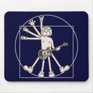 Cartoon Vitruvian Rocker Mousepad