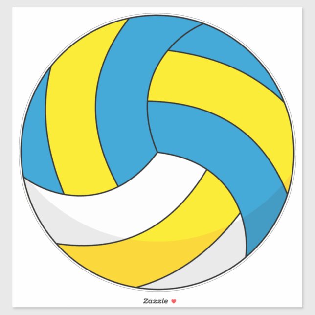 Cartoon Volleyball Ball Aufkleber (Blatt)