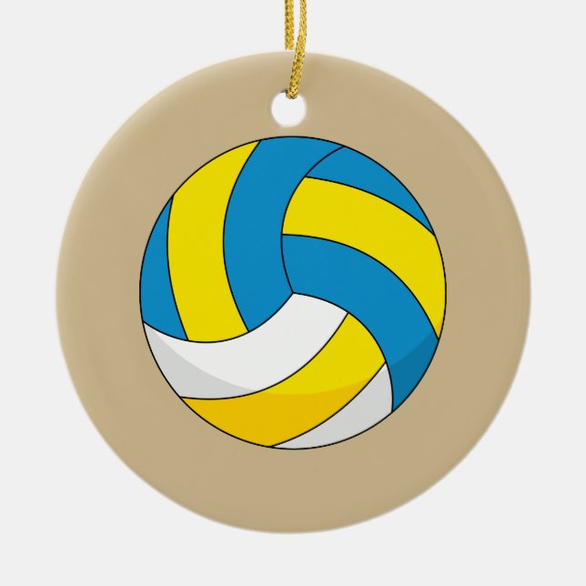 Cartoon Volleyball Ball Keramik Ornament (Vorne)