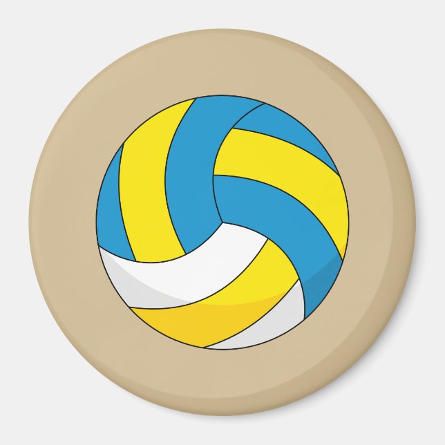 Cartoon Volleyball Ball Magnet (Vorne)