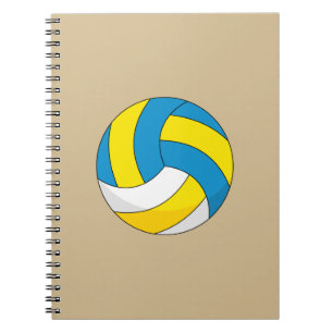 Cartoon Volleyball Ball Notizblock