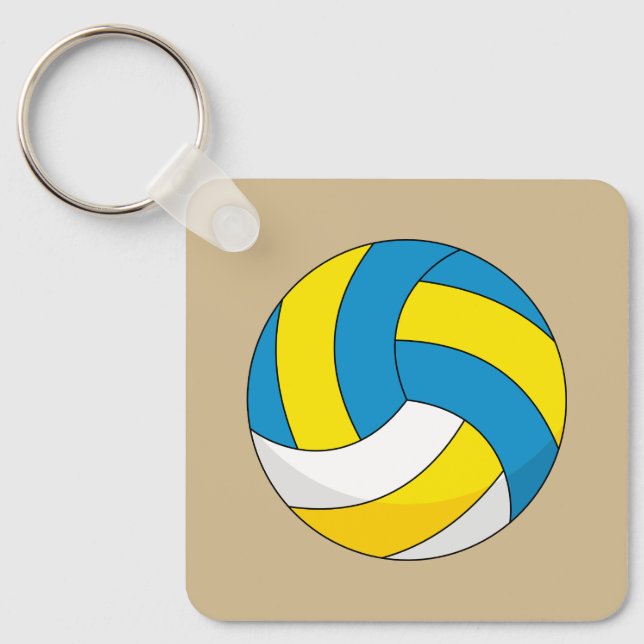 Cartoon Volleyball Ball Schlüsselanhänger (Vorderseite)