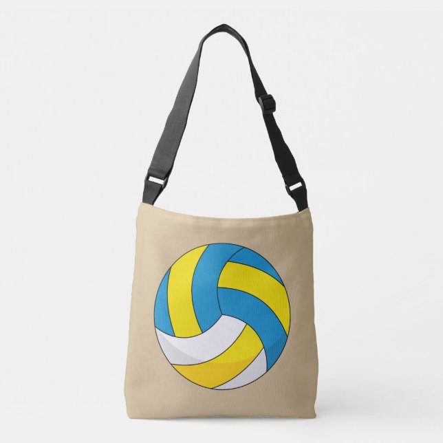 Cartoon Volleyball Ball Tragetaschen Mit Langen Trägern (Vorderseite)