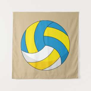 Cartoon-Volleyball Wandteppich