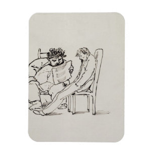 Cartoon von (1834-96) Lesepoesie Williams Morris Magnet