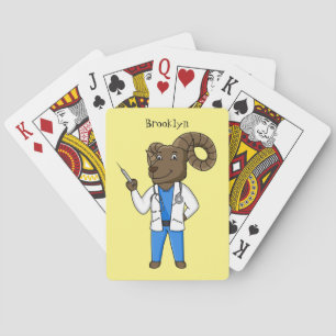 Cartoon von Bighorn-Schafen Spielkarten
