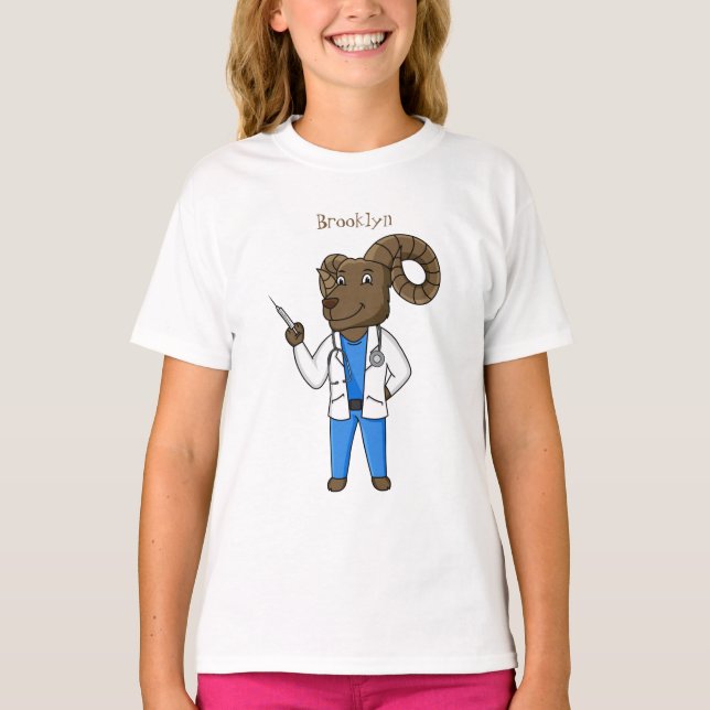 Cartoon von Bighorn-Schafen T-Shirt (Vorderseite)