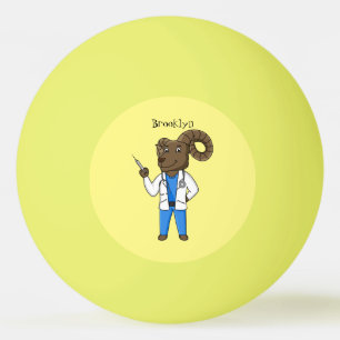 Cartoon von Bighorn-Schafen Tischtennisball