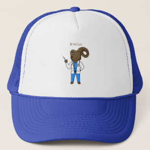 Cartoon von Bighorn-Schafen Truckerkappe