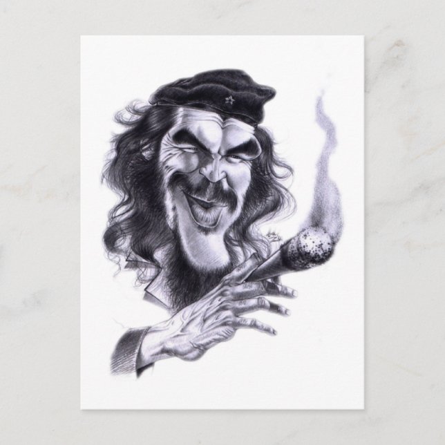 Cartoon von Che Guevara Postkarte (Vorderseite)