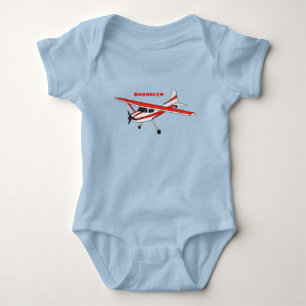 Cartoon von dreirädrigen Flugzeugen Baby Strampler