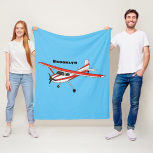 Cartoon von dreirädrigen Flugzeugen Fleecedecke