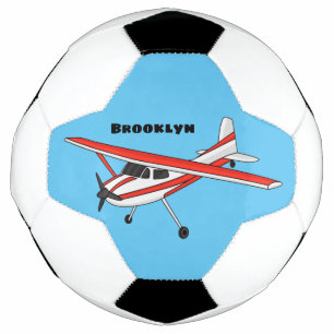 Cartoon von dreirädrigen Flugzeugen Fußball
