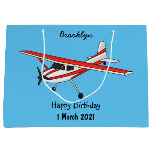 Cartoon von dreirädrigen Flugzeugen Große Geschenktüte