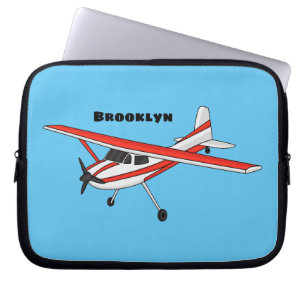 Cartoon von dreirädrigen Flugzeugen Laptopschutzhülle