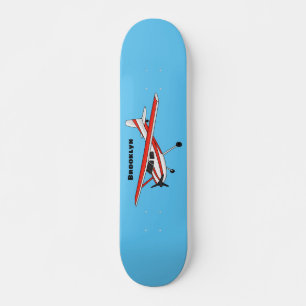 Cartoon von dreirädrigen Flugzeugen Skateboard