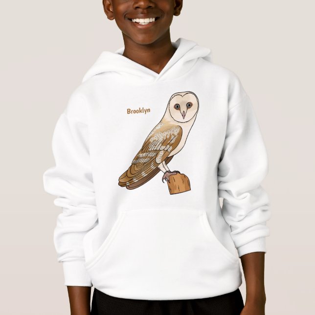 Cartoon von Eulenvögeln Hoodie (Vorderseite)