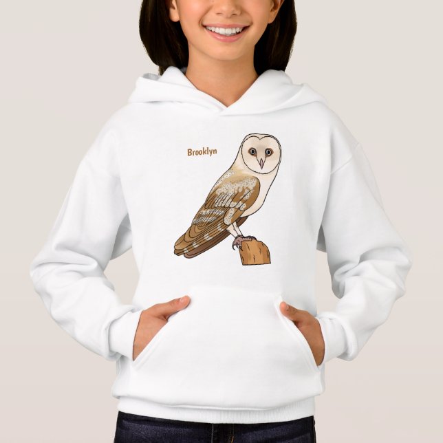 Cartoon von Eulenvögeln Hoodie (Vorderseite)