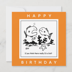 Cartoon von Fischen. Fischer Karte