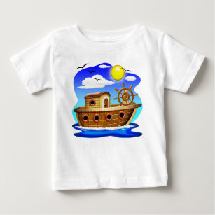 Cartoon von Fischereifahrzeugen Baby T-shirt