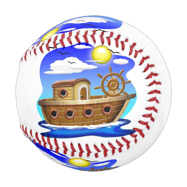 Cartoon von Fischereifahrzeugen Baseball (Vorne Rechts)