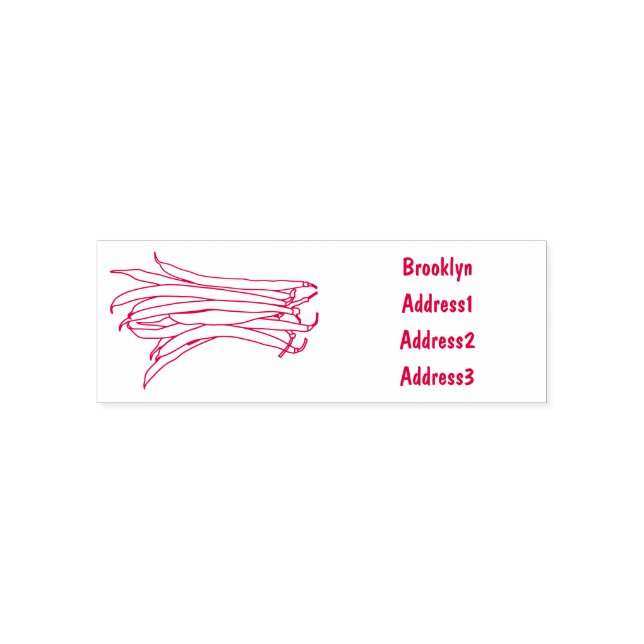 Cartoon von grünen Bohnen Permastempel (Design)