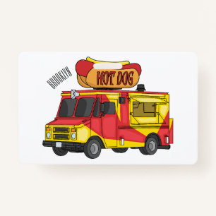 Cartoon von Hot Dog Futter LKW Ausweis
