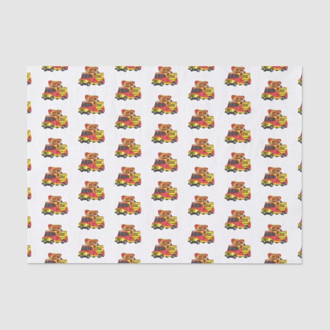 Cartoon von Hot Dog Futter LKW Seidenpapier (Vorderseite)