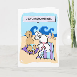 Cartoon von Hunden mit G-Banger Funny Card Karte