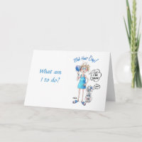 Cartoon von Lady mit Bad Hair und Funny Sprichwort