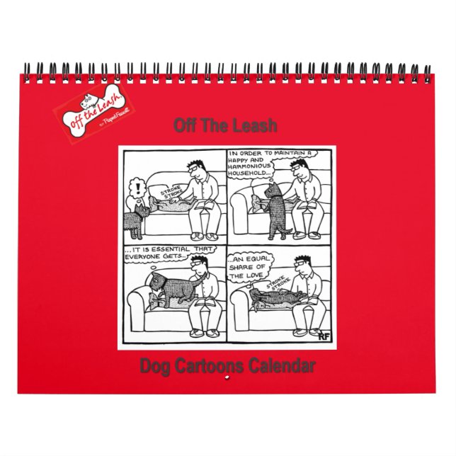 Cartoon von Leash Dog 2 - Kalender (Titelbild)