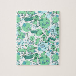 Cartoon von lustigen Bademeistern Puzzle