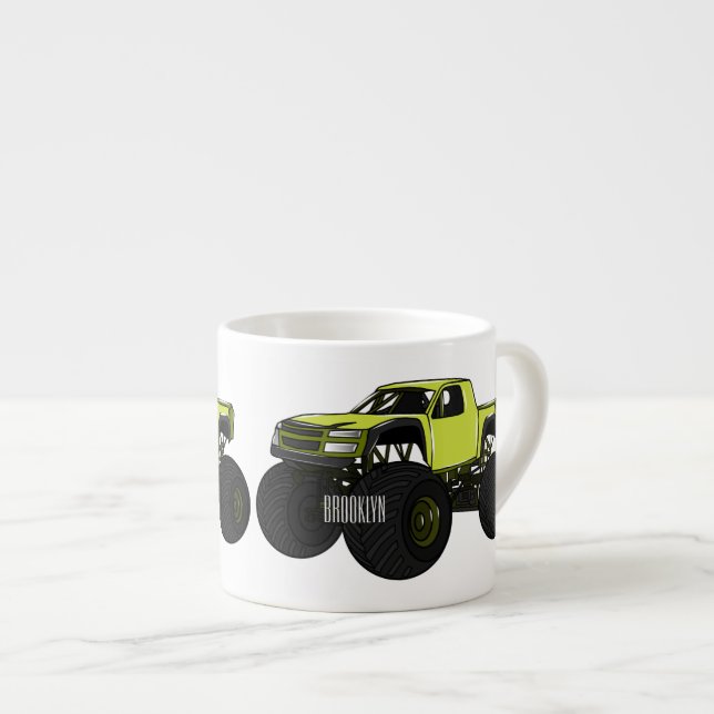Cartoon von Monster Espressotasse (Vorderseite Rechts)