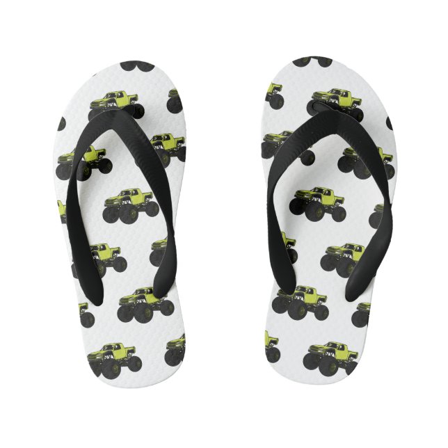 Cartoon von Monster Kinderbadesandalen (Fußbett)