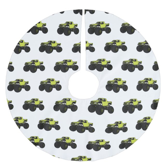 Cartoon von Monster Polyester Weihnachtsbaumdecke (Vorderseite)