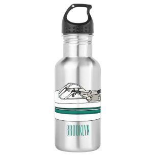 Cartoon von Motorbooten Edelstahlflasche