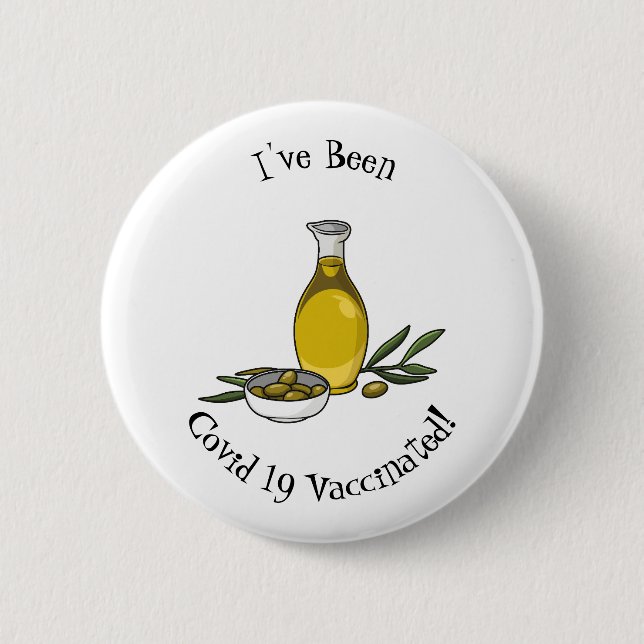 Cartoon von Olivenöl Button (Vorderseite)