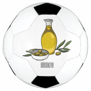 Cartoon von Olivenöl Fußball