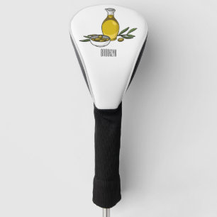 Cartoon von Olivenöl Golf Headcover