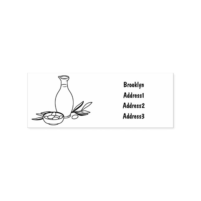 Cartoon von Olivenöl Gummistempel (Prägung)