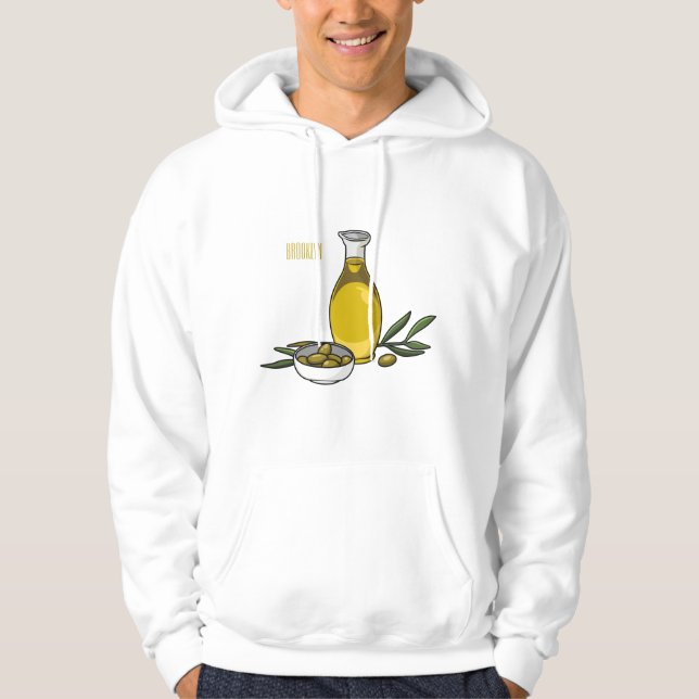 Cartoon von Olivenöl Hoodie (Vorderseite)