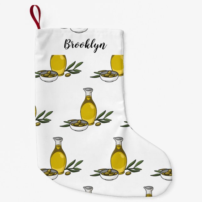 Cartoon von Olivenöl Kleiner Weihnachtsstrumpf (Vorderseite)